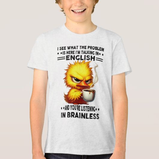 問題が何か分かるから私は話している トライブレンドＴシャツ (正面)