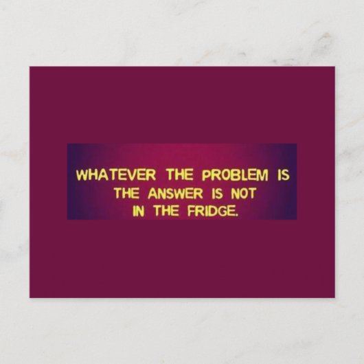 問題が何であれ、答えはFの中にない ポストカード (正面)
