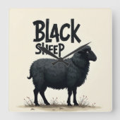 問題が欲しい スクエア壁時計 (正面)