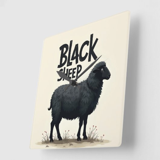 問題が欲しい スクエア壁時計 (傾斜)