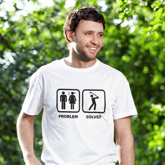 問題が解決されたゴルフ Tシャツ