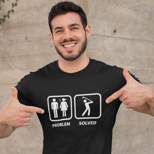 問題が解決されたゴルフ Tシャツ