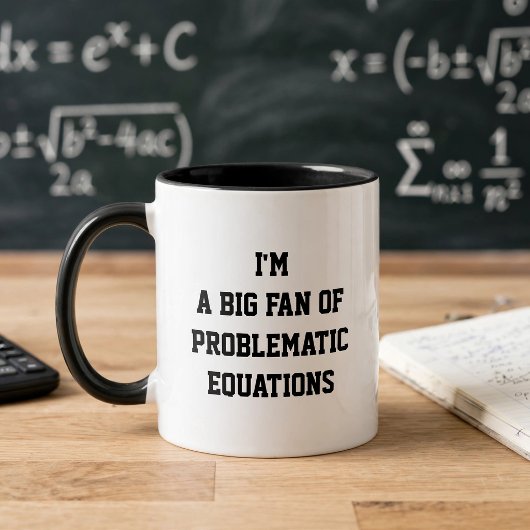 問題だらけの方程式が大好き Funny Math Mug マグカップ