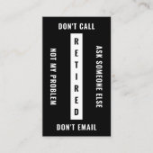 問題ではない除退職したおもしろい外の垂直 名刺 (正面)