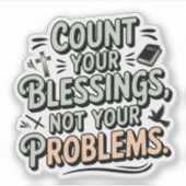 問題ではなく恵みを数える シール (正面)