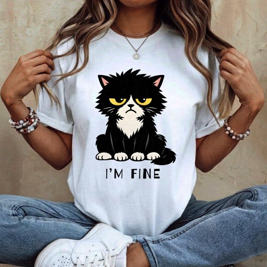 問題ない - おもしろネコ Tシャツ