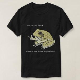 問題なしのユーモアあふれるカエルのミームデザイン Tシャツ