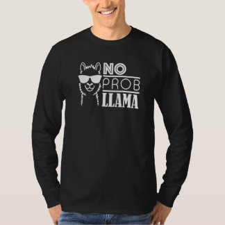 問題なしラマ ファニー ファーム アニマル クール サングラス Tシャツ