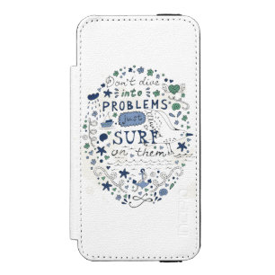 問題にちょうどサーフしますそれらで潜らないで下さい iPhone SE/5/5sウォレットケース