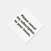 問題に対するサブスクリプションをキャンセルする スタンダードカクテルナプキン (角)