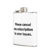 問題に対するサブスクリプションをキャンセルする フラスク (左)