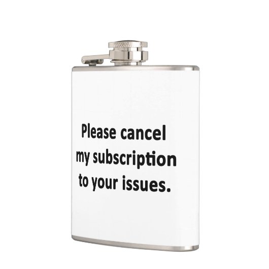 問題に対するサブスクリプションをキャンセルする フラスク (左)