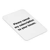 問題に対するサブスクリプションをキャンセルする マグネット (右側)