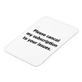 問題に対するサブスクリプションをキャンセルする マグネット (左側)