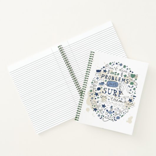 問題に飛び込むのは避けてサーフィンをするだけ ノートブック (内部)