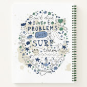 問題に飛び込むのは避けてサーフィンをするだけ ノートブック (裏面)