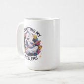 問題のゴースト化、おもしろい幽霊不気味デザイン コーヒーマグカップ (正面左)