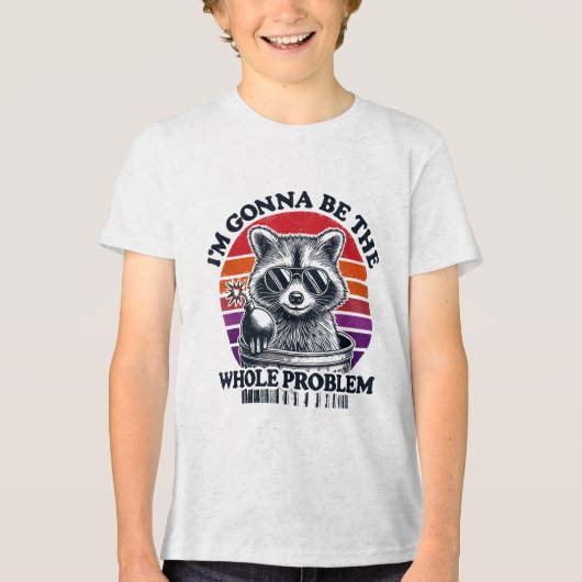 問題のシャツは全部アライグマおもしろい トライブレンドＴシャツ (正面)