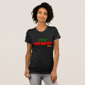 問題のジャマイカの黒い女性ティー無し Tシャツ (正面フル)
