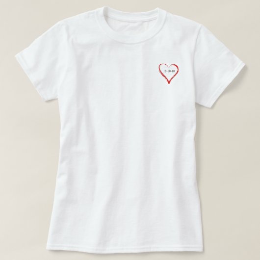 問題のハート Tシャツ (デザイン正面)