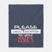 問題の友だちに対するサブスクリプションを取最高のり消す フリースブランケット (正面)