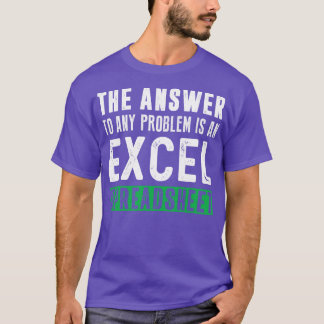 問題の答えはExcelスプレッドシート Tシャツ