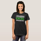 問題の答えはExcelスプレッドシート Tシャツ (正面フル)