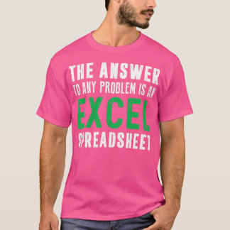 問題の答えはExcelスプレッドシート Tシャツ