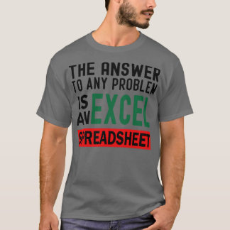 問題の答えはExcelスプレッドシート Tシャツ