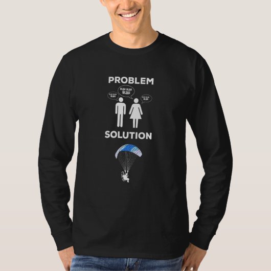 問題の解決パラシュート Tシャツ (正面)