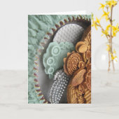 問題の顔の静けさ カード (黄色い花)