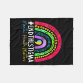 問題はスティグマ虹ボーホー終了1 フリースブランケット (正面(横))