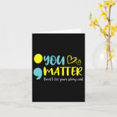 問題はストーリーの最後にセミコロンMentalを置かない カード (黄色い花)