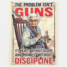 問題は銃ではない フリースブランケット