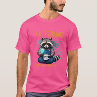 問題を修正する一足一足 – Cute Raccoon M Tシャツ