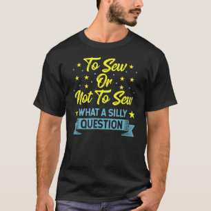 問題を縫うか縫わないかの裁縫間抜け Tシャツ