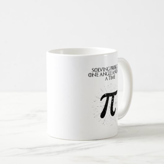 問題を角度とπで一つ一つ解決する コーヒーマグカップ (正面右)