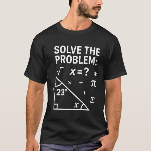 問題を解く面白い数学67のミーム教師学生 Tシャツ (正面)