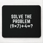 問題を解く 67 ミーム シックス セブン 数学教師 E マウスパッド (正面)