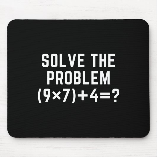 問題を解く 67 ミーム シックス セブン 数学教師 E マウスパッド (正面)