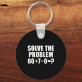 問題を解け 67 ミーム Six Seven 小学校の数学 キーホルダー (正面)