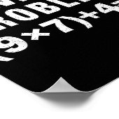 問題を解こう (9×7)+4=_ ユーモアあふれる数学の先生 ポスター (角)