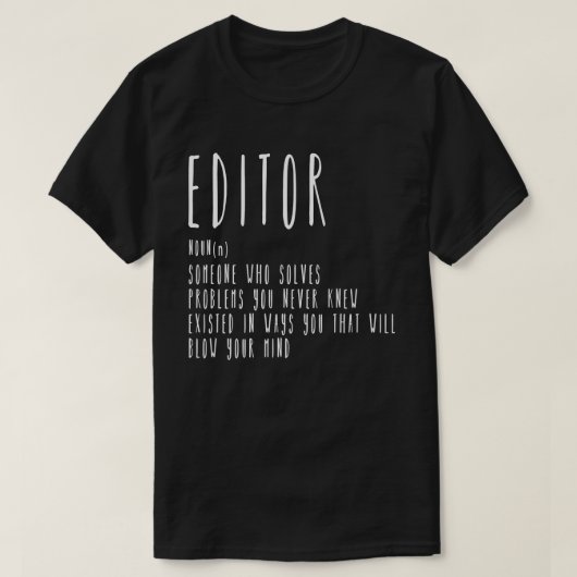 問題を解決する人 編集者 ,新聞 Tシャツ (デザイン正面)