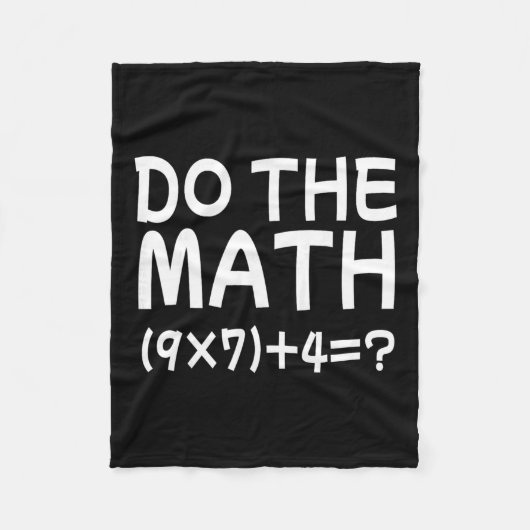 問題を解決せよ 計算しろ 67 ミーム おもしろ 教師 フリースブランケット (正面)