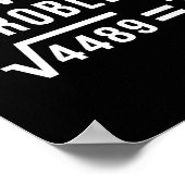 問題を解決せよ 67 六七 4489の平方根 Sl ポスター (角)