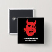 問題を、1兆一度に解決します 缶バッジ (正面&裏面)