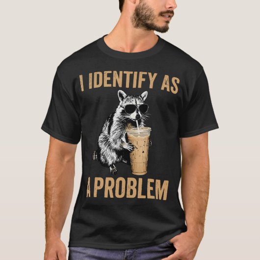 問題アライグマと自己認識 アイス Tシャツ (正面)