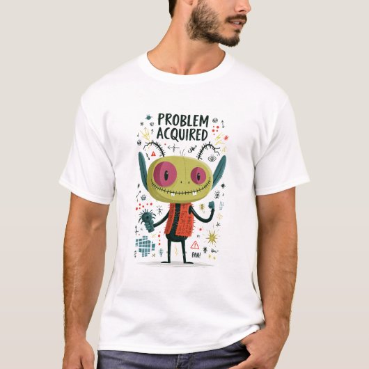 問題ゲット面白カオスエイリアンキャラクター Tシャツ (正面)