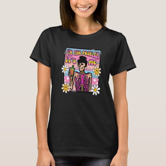 問題スケルトンitu2019s me coffee w tシャツ (正面)
