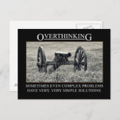 問題ストップの解決を考え過ぎる ポストカード (正面/裏面)